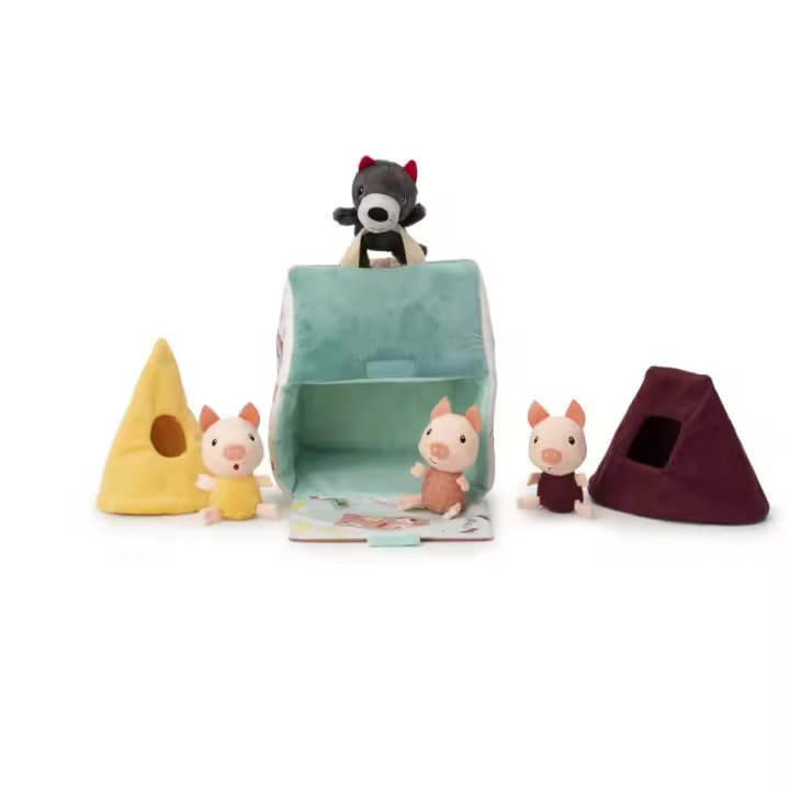 Las casas del lobo y los 3 cerditos - Terciopelo Lilliputiens - 1