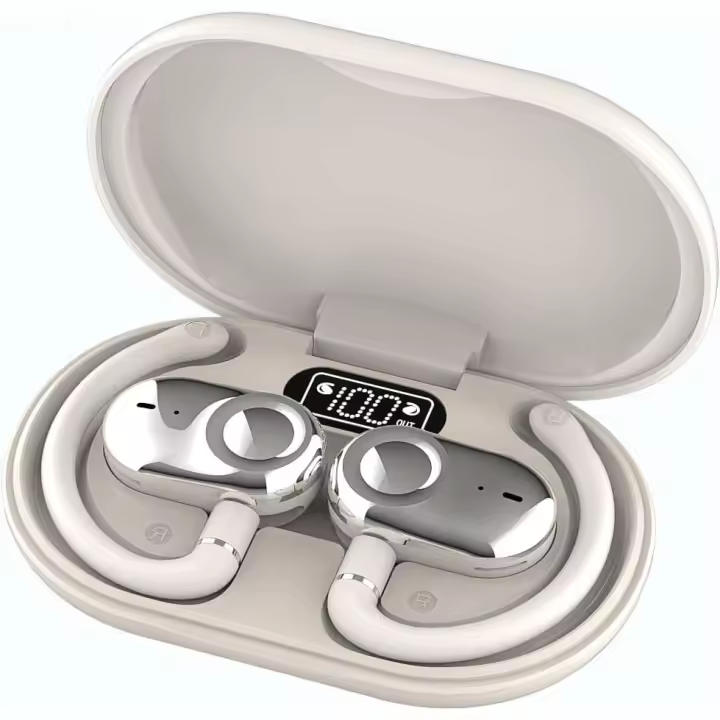 Auriculares inalámbricos de auriculares de juego TWS con gancho de oreja - auriculares bluetooth con caja de carga de baja latencia auriculares TWS adecuados para jugadores / corredores / gimnastas / deportes - 1