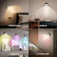 Lámpara De Pared LED Con Control Remoto Y Magnético Recargable USB Tres Colores Dimmer Para Iluminación De Dormitorio - details 13