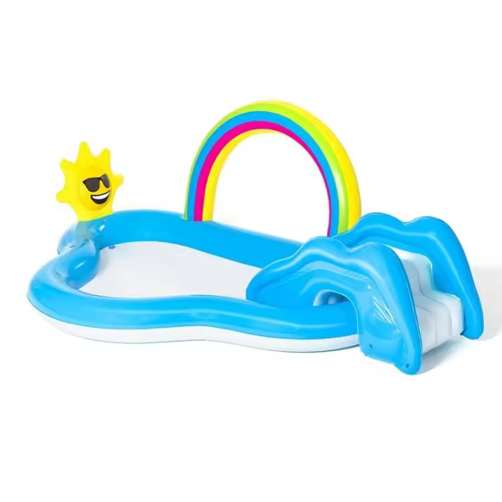 Bestway Piscina Hinchable Parque de Juegos Arcoiris 257x145x91 cm +2 Años Jardin 53092 - 1