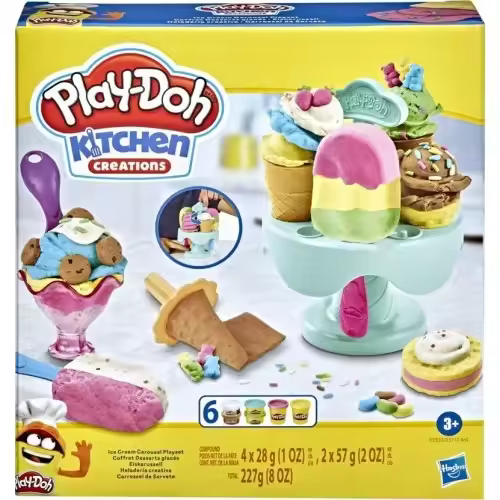 Play- Doh Heladería Creativa de Plastilina , Crea Helados Divertidos - Hasbro E5332 - 1