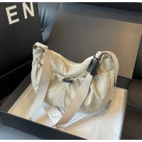 Bolso De Hombro De Nylon Nueva Diseño En Niche Color Sólido Con Pliegues Bolso Cruzado Versátil Para Uso Casual En Clase Y Comuting - details 25