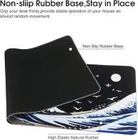 Alfombrilla de ratón para juegos extragrande para teclado de ordenador, alfombrilla de ratón para escritorio, superficie suave y lisa y base de goma antideslizante, alfombrilla de ratón XXL de tela suave de 800 x 300 x 3 mm - details 2
