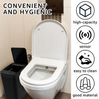 Bandeja De Basura Inteligente 12L Toque Inalámbrico Sensor De Movimiento Infrarrojo Blanco/ Negro Recipiente De Basura Rectangular Para Cocina Y Baño Material PP - details 4