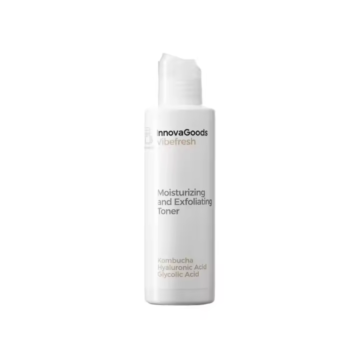 InnovaGoods Tonico facial hidratante 150 ml, exfoliante facial con Kombucha, acido glicolico, ácido láctico & ácido salicílico, tonico facial hidrata, equilibra PH de la piel. Para todo tipo de piel - 1