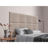 DHOME Cabecero Tapizado Compuesto de Paneles Autoadhesivos Intercambiables de Tela Acualine Cama Lujo Dormitorio Acolchado - details 0