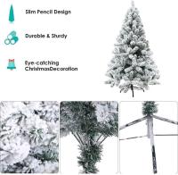 Árbol de Navidad de Nevada Artificial con Nieve PVC blanca de alta calidad varios tamaños - Gerimport - details 5