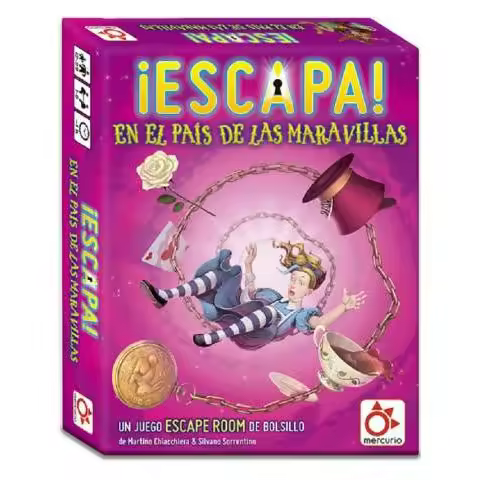 Alicia en el Pais de las Maravillas -Juego Escape Room Mercurio    Juego, mesa, entretenimiento, diversión, familia, amigos, estrategia, tablero, cartas, retos, equipos, creatividad, clásico, moderno, temático, dinámico, competitivo - 1
