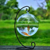 Acuario De Vidrio Transparente Forma Redonda/Ovalada Con Soporte Para Decoración Del Hogar Vaso De Pez Con Soporte De Estante - details 5