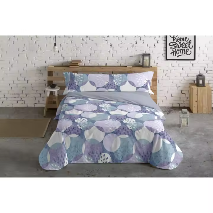 TEJIDOS REINA  Juego Nórdico de 3 Piezas - Juego Nórdico Modelo CIRCULOS   - Juego Nórdico Tacto Extrasuave, Elegante + Confort y Estilo para tu dormitorio - Juego Nórdico Ideal para todas las estaciones - 1