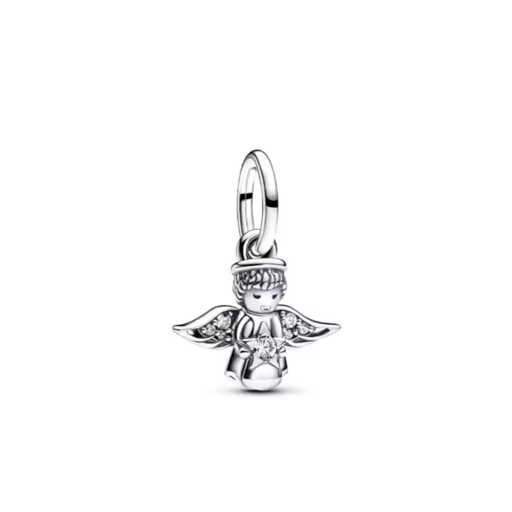 Pandora Charm Ángel Brillante con Microincrustaciones de Plata y Grabado - 1