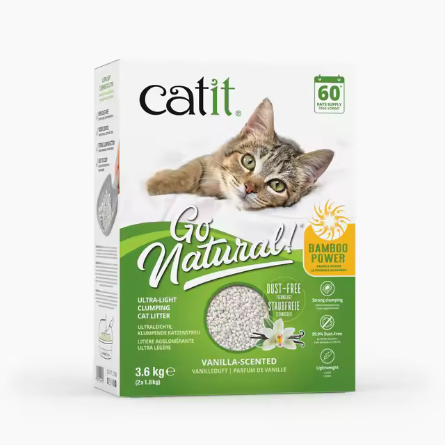 Catit Go Natural! Arena para Gatos Aglomerante Ultraligera de Bambú - 1
