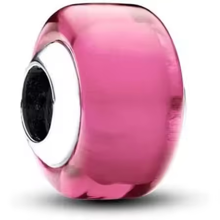PANDORA Mini dijes de cristal multicolor, accesorios de joyería personalizados con cuentas DIY, regalo de cumpleaños, regalo del Día de la Madre, mini dijes rosas, talla única - 1