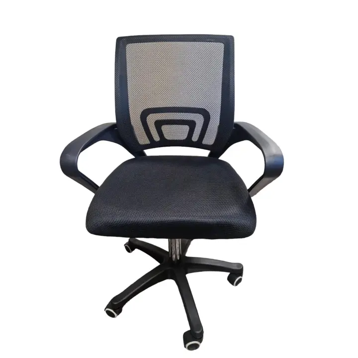 ELECSAN  SI110B -black Silla De Oficina Giratoria y altura regulable con Soporte Lumbar Negro - 1