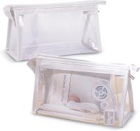2 Piezas Bolsas de Cosméticos Transparentes, Bolsas de Maquillaje Impermeables Transparentes, Bolsas de Viaje de PVC, Estuches Transparentes para Cosméticos, Organizadores Estacionarios - details 0