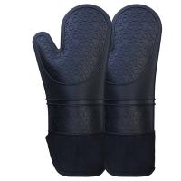 Mov-Manoplas Horno de Silicona Extendidos, Guante Horno Cocina Profesional, Guantes Antideslizantes Resistentes al Calor para Hornear Cocinar Barbacoa (1 Par, Rojo) - details 5