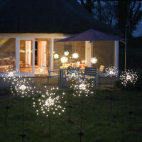 Lámpara Solar De Jardín IP65 LED Decorativa Para Exterior Luz De Fuego De Noche Impermeable Con Batería De Litio Para Paisaje - details 5