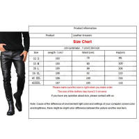 Pantalones De Cuero Para Hombre Estilo Callejero PU Cuero Pantalones Motociclista Primavera Otoño Cintura Elástica Moda 2023 - details 0