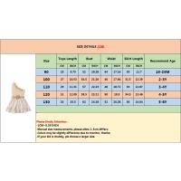 Conjunto De Ropa Para Niñas Bebés 2PCS Verano Diseño Retro Con Espalda Descubierta Y Falda Con Flores Talla Adecuada Para Niñas De 1-6 Años - details 5