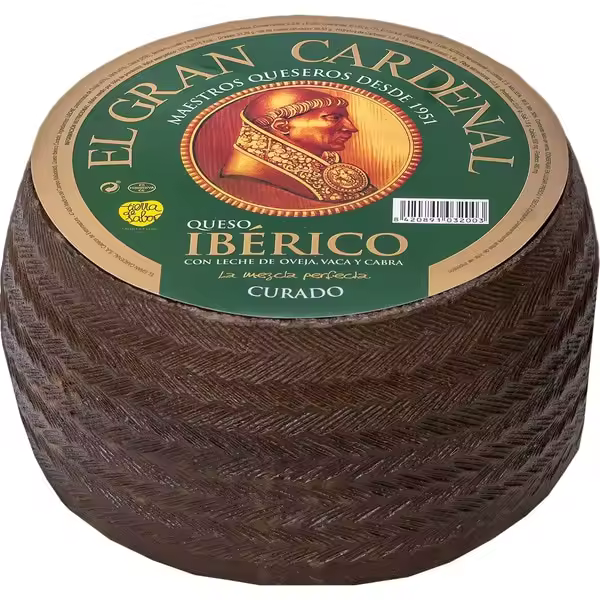 Queso Curado Ibérico EL GRAN CARDENAL - Peso Aprox. 2.6kg o 1.3kg - Productos de Especialidad - 1