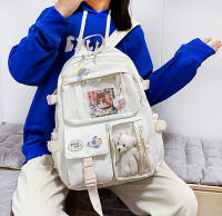 Mochila De Nylon Impermeable Para Mujer Con Múltiples Bolsillos Kawaii Para Estudiantes Con Capacidad Para Laptop Y Libros - details 12
