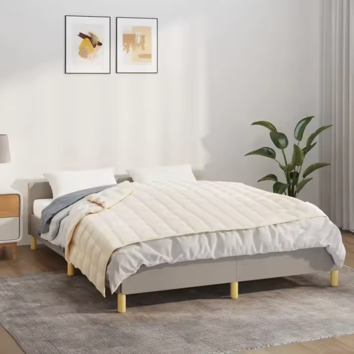 Manta con peso tela color crema claro 122x183 cm 9 kg - 1