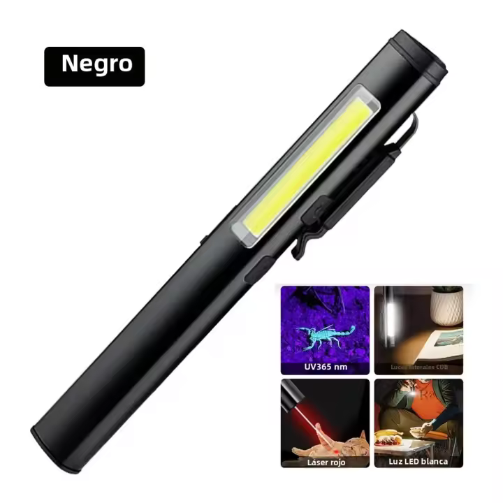 Linterna LED Recargable USB Mini Portátil Con Clip De Bolígrafo Impermeable Y Imán Para Trabajo Emergencias Exteriores - 1