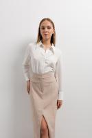 PuntoSalao Falda midi con abertura frontal bolsillo en vivo mujer color piedra Falda midi con abertura frontal bolsillo en vivo mujer color piedra, esideal para lucir una silueta más esbelta - details 0