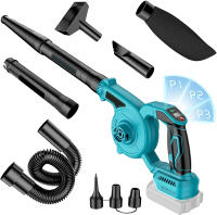 Soplador eléctrico sin escobillas 2 en 1, barredora de jardín de hojas caídas/nieve, inalámbrica, ajustable, 3 velocidades, para batería Makita de 18V (sin batería) - details 0