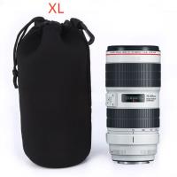 Bolsa De Lente De Cámara Neopreno Impermeable Suave Tamaños S M L XL Estilo Cremallera Universal Material Nylon - details 3