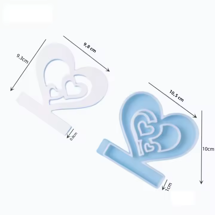 Molde De Silicona Para Vela 3D 'Dear Dad Mom' Hecho a Mano Decoración Del Hogar Regalo De Amor DIY Molde De Resina Y Plástico - 1