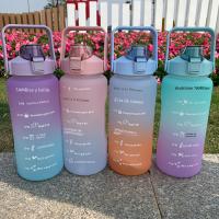 Botella Deportiva De Agua Con Marca De Tiempo Reutilizable Y Portátil Para Adultos Material De Plástico PP Para Gimnasio Y Viajes - details 2