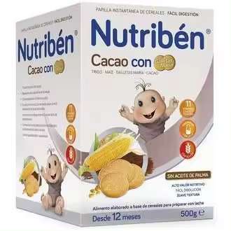 NUTRIBEN CACAO CON GALLETAS MARIA 1 ENVASE 500 G - 1