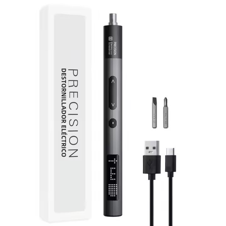 Conjunto De Destornillador Eléctrico De Precisión 4 En 1 Con 2 Bits Magnéticos Y Luz LED Herramientas Profesionales Para Reparación De iPhone Cámara Reloj - 1