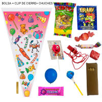 Deliex delicias de Extremadura. 20 bolsas de Chuches para cumpleaños, conos para regalar, sin alérgenos (SIN MONTAR, 20) - details 0