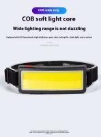 Linterna Frontal COB LED Super Brillante Recargable 180° Lámpara De Corbata Impermeable Para Actividades Al Aire Libre Como Pesca Senderismo Camping Y Ciclismo - details 5