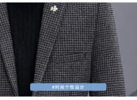 Chaqueta De Moda Para Hombres Estilo Coreano Ajustada Y Elegante Para Otoño Invierno Cierre Simple Traje Casual Grueso - details 2