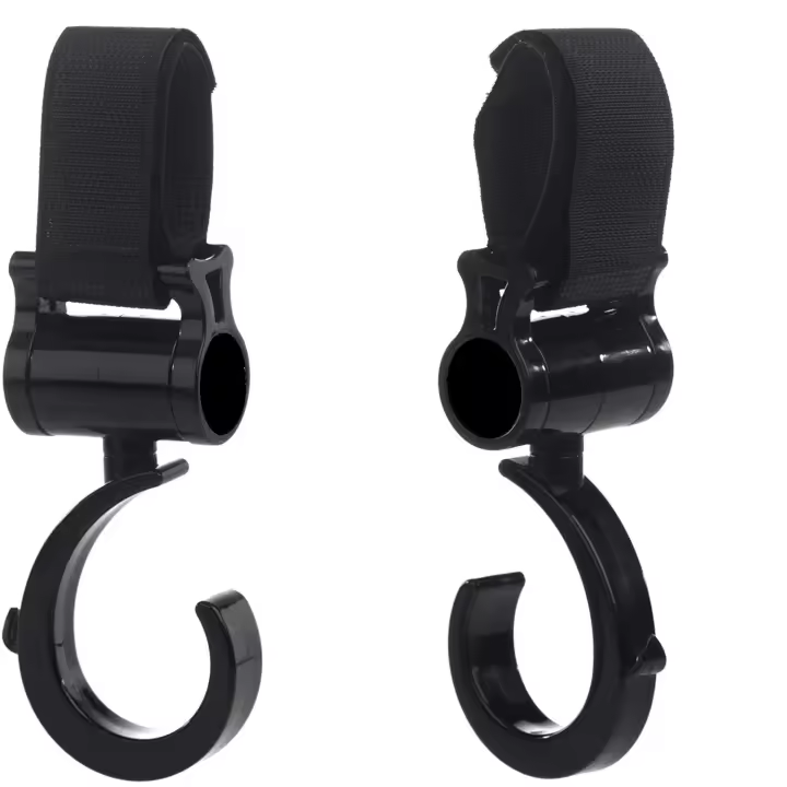 Actecom Ganchos Cochecito Percha Bolsas Bebé Velcro - 1