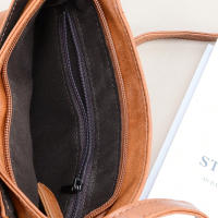 Bolso Bandolera Vintage De Cuero Suave PU Color Sólido Con Múltiples Bolsillos Para Mujer Ideal Para Viajes Diarios Y Uso Diario - details 5