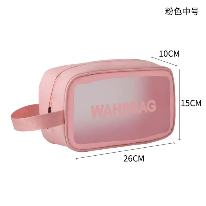 1-4 Uds Bolsas Neceser Transparente para Viaje, 26x15x10cm, Neceser de Viaje para Maquillaje de PVC Portátil Organizador Cosmético con Cremallera, Estuche de Transporte para Mujer, Negocios, Baño - 1