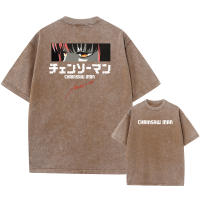 Camiseta De Anime Chainsaw Man Acid Vintage Retro Impresión Estilo Harajuku Para Mujer Algodón Casual Manga Corta Camiseta - details 9