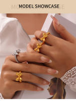 Nueva Moda de Plata y Oro Anillo Abierto girta Arco Mariposa elegant Mujeres Niñas Joyas de GIFT, LA Fashion simple personalidad Arco anillo de Diseño - details 2