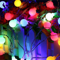 Luces De Cadena Solar De Globos Vidriados 100/200/300/400LED Para Exterior Decoración De Jardín Fiesta De Halloween Y Navidad - details 11