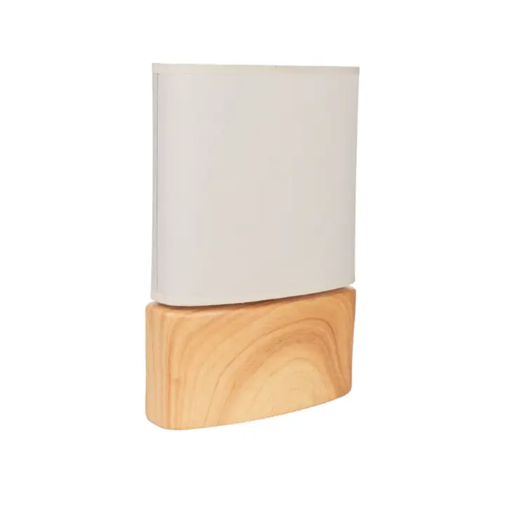 LAMPARA CERAMICA IMITACION MADERA PANTALLA OVALADA HM1138 FIJALO - 1