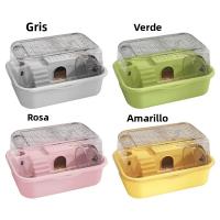 Caja De Rattus Doble Capa Para Hamsters Pequeños Animales De Estilo Portátil Casa De Mascotas Para Rattus Y Cobayas - details 6