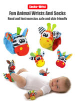 Juego De 4 Pares De Calcetines Con Rascacielos Para Bebés Infantes 0-12 Meses Niña Y Niño Desarrollo Educativo Temprano Juguete Sensorial Regalos Para Pequeños - details 5