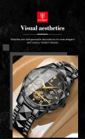 Reloj De Lujo Para Hombre POEDAGAR Resistente Al Agua Con Luminiscencia Cronógrafo De Acero Inoxidable Calidad Superior Deportivo Con Marcas Arábigas Y Cristal De Zafiro - details 2