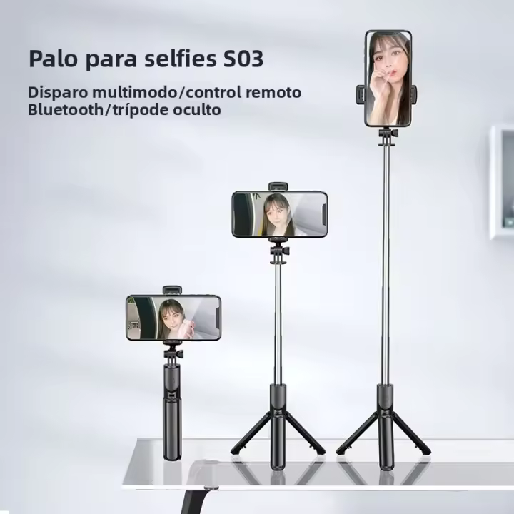 Nueva Variante De Palanca De Auto Fotografía Con Trípode Para Android Xiaomi IOS iPhone TikTok Bluetooth Con Control Remoto Soporte Plegable Para Teléfonos Móviles - 1