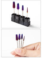 Brocas De Carburo De Titanio Conica Para Uñas 1/4pcs Color Morado pro 3/32 Pulgadas Taladro Para Manicura Eliminador De Polvo De Uñas - details 10