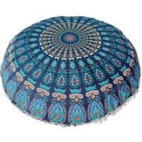 Funda De Cojín Bohemio Con Patrón Mandala Redondo 14 Estilos Decoración De Hogar Y Hotel 43x43cm Cubierta De Almohada Ecológica Tejida 100% Poliéster - details 2